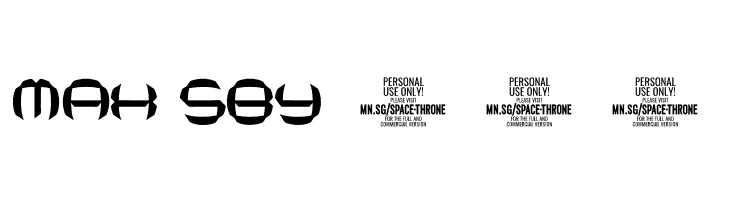 Space Throne PERSONAL USE ONLY Medium  Free Fonts Download