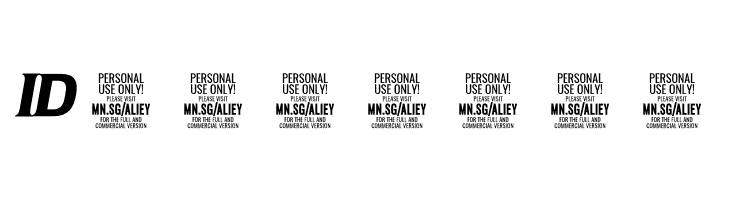 Aliey PERSONAL USE ONLY Bold Italic  Free Fonts Download