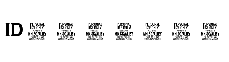 Aliey PERSONAL USE ONLY Regular  Free Fonts Download