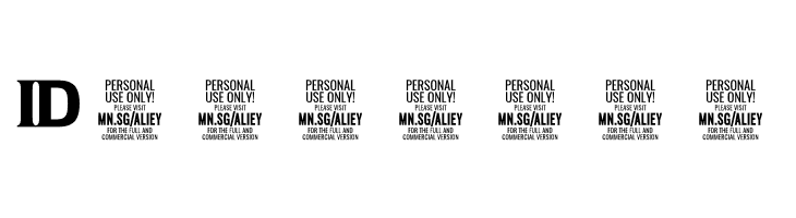 Aliey PERSONAL USE ONLY Bold  Free Fonts Download