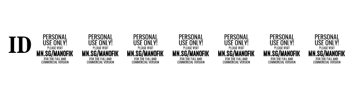 Manofik PERSONAL USE ONLY Regular  Free Fonts Download