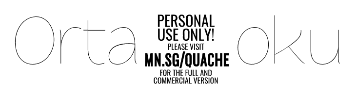 QuacheThinCondensedPERSONAL  Free Fonts Download