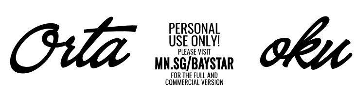 Baystar Script PERSONAL USE ONLY Bold PERSONAL USE ONLY  Free Fonts Download