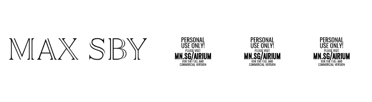 Airium PERSONAL USE ONLY Regular  Free Fonts Download