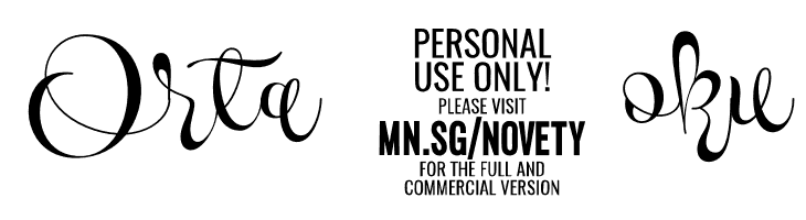 Novety Script PERSONAL USE ONLY Regular  Free Fonts Download