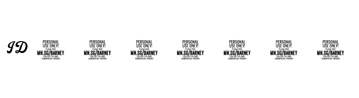 Barney Script PERSONAL USE Regular  Free Fonts Download