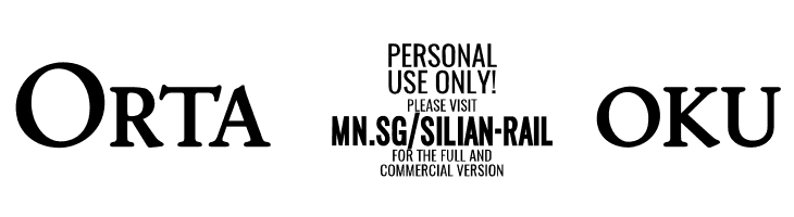 Silian Rail PERSONAL USE Regular  Free Fonts Download