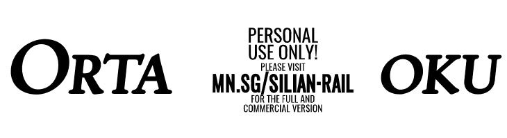 Silian Rail PERSONAL USE Bold Italic  Free Fonts Download