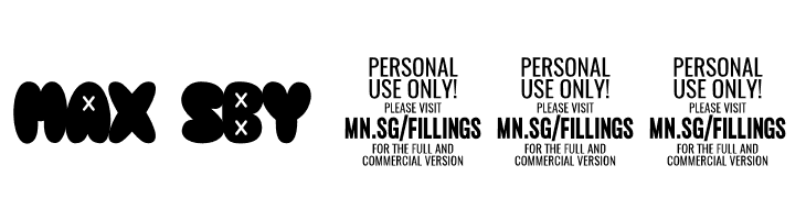 Fillings Urban PERSONAL USE ONLY Regular  Free Fonts Download