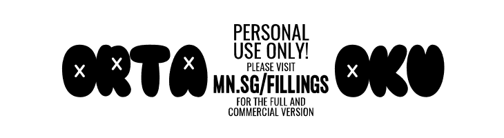 Fillings Urban PERSONAL USE ONLY Regular  Free Fonts Download