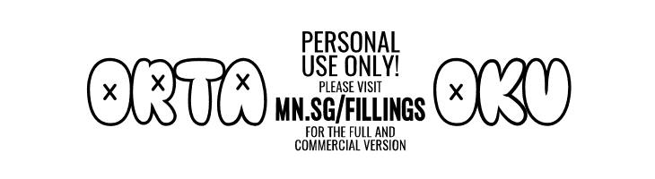 Fillings Urban Outl PERSONAL USE Regular  Free Fonts Download