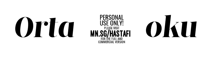 Hastafi Italic PERSONAL USE ONLY Regular  Free Fonts Download