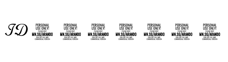 Arando Script PERSONAL USE Regular  Free Fonts Download