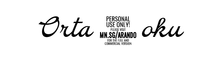 Arando Script PERSONAL USE Regular  Free Fonts Download