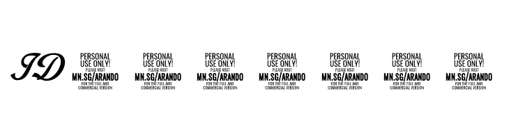 Arando Script PERSONAL USE Bold Italic  Free Fonts Download