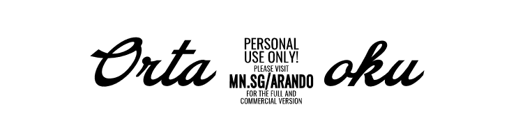 Arando Script PERSONAL USE Bold Italic  Free Fonts Download