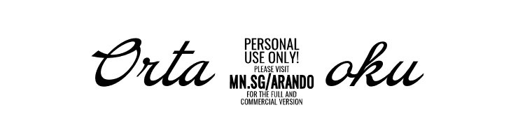 Arando Script PERSONAL USE Italic  Free Fonts Download
