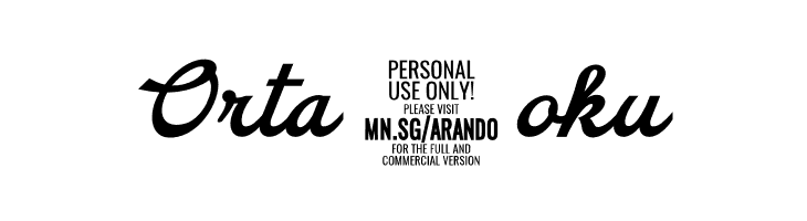 Arando Script PERSONAL USE Bold  Free Fonts Download