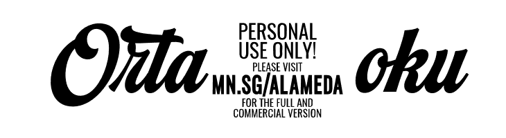 Alameda Script PERSONAL USE Regular  Free Fonts Download