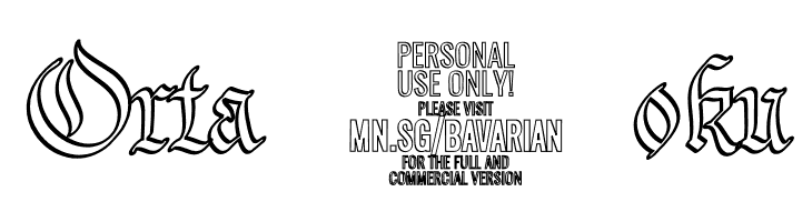 Bavarian Outline PERSONAL Outline  Free Fonts Download