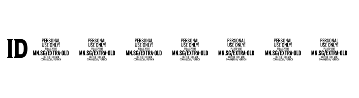 Extra Old PERSONAL USE Regular  Free Fonts Download