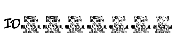 SequalRegularPERSONALUSE  Free Fonts Download