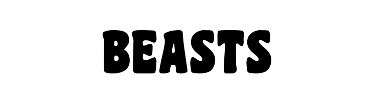BEASTS Coaster Black Font