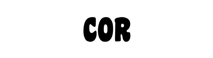 COR Coaster Black Font