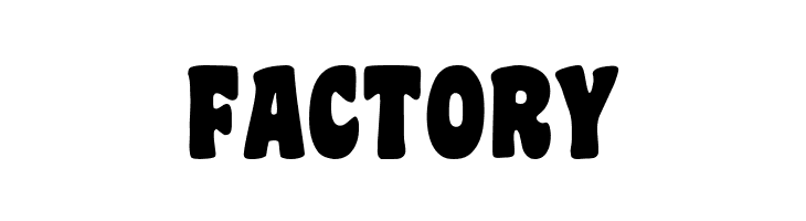 FACTORY Coaster Black Font