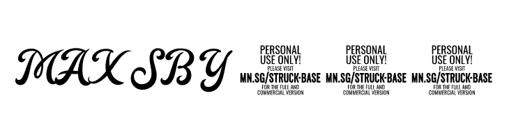 Struck Base PERSONAL USE ONLY PERSONAL USE ONLY  Free Fonts Download