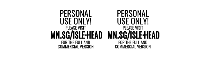 Isle Headline PERSONAL USE Bold  Free Fonts Download