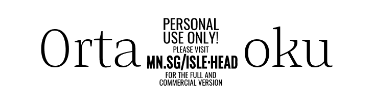 Isle Headline PERSONAL USE Light  Free Fonts Download