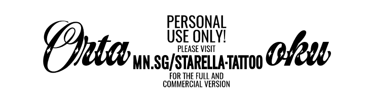 Starella Tattoo Deco PERSONAL  Free Fonts Download