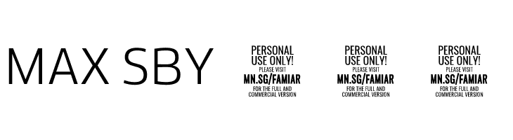 Famiar PERSONAL USE ONLY Light  Free Fonts Download
