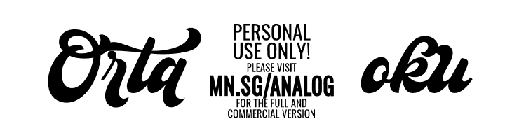 Analog Script PERSONAL USE Personal  Free Fonts Download