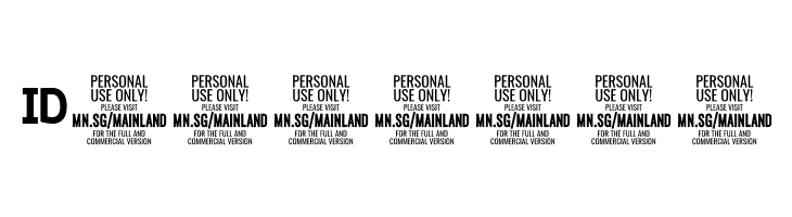 Mainland PERSONAL Bold  Free Fonts Download
