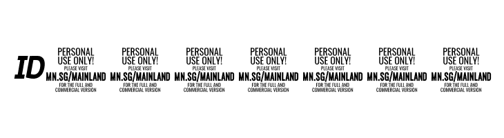 Mainland PERSONAL Bold Italic  Free Fonts Download