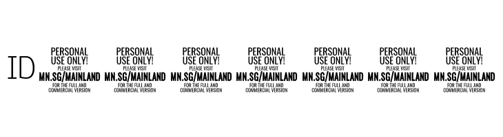 Mainland PERSONAL Light  Free Fonts Download