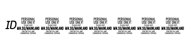 Mainland PERSONAL Medium Italic  Free Fonts Download