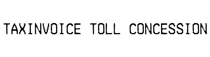TAXINVOICE%2BTOLL%2BCONCESSION Merchant Copy Font
