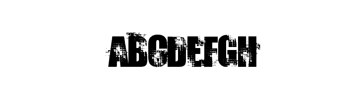 ABCDEFGH Docteur Atomic Font