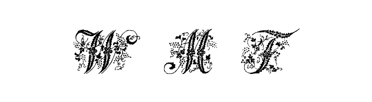 Victorian Initials One  Free Fonts Download