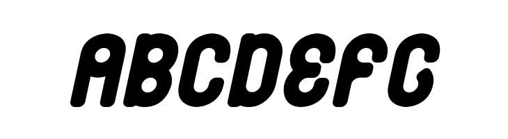 Bubble Club Italic  Free Fonts Download