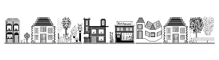 Houses Four Regular  Free Fonts Download