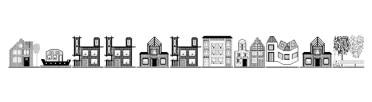 Houses Four Regular  Free Fonts Download