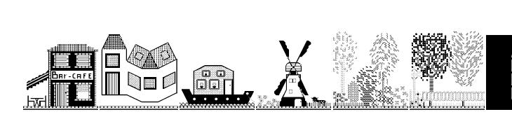 Houses Four Regular  Free Fonts Download