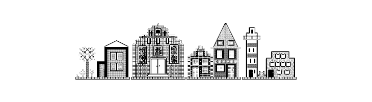 Houses Three Regular  Free Fonts Download