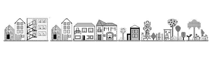 Houses Three Regular  Free Fonts Download