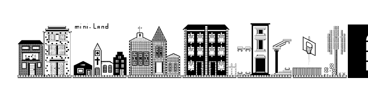 Houses Three Regular  Free Fonts Download