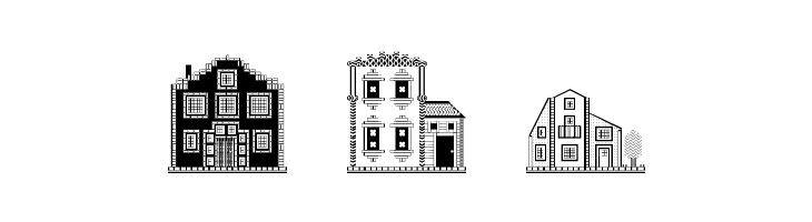 Houses Three Regular  Free Fonts Download